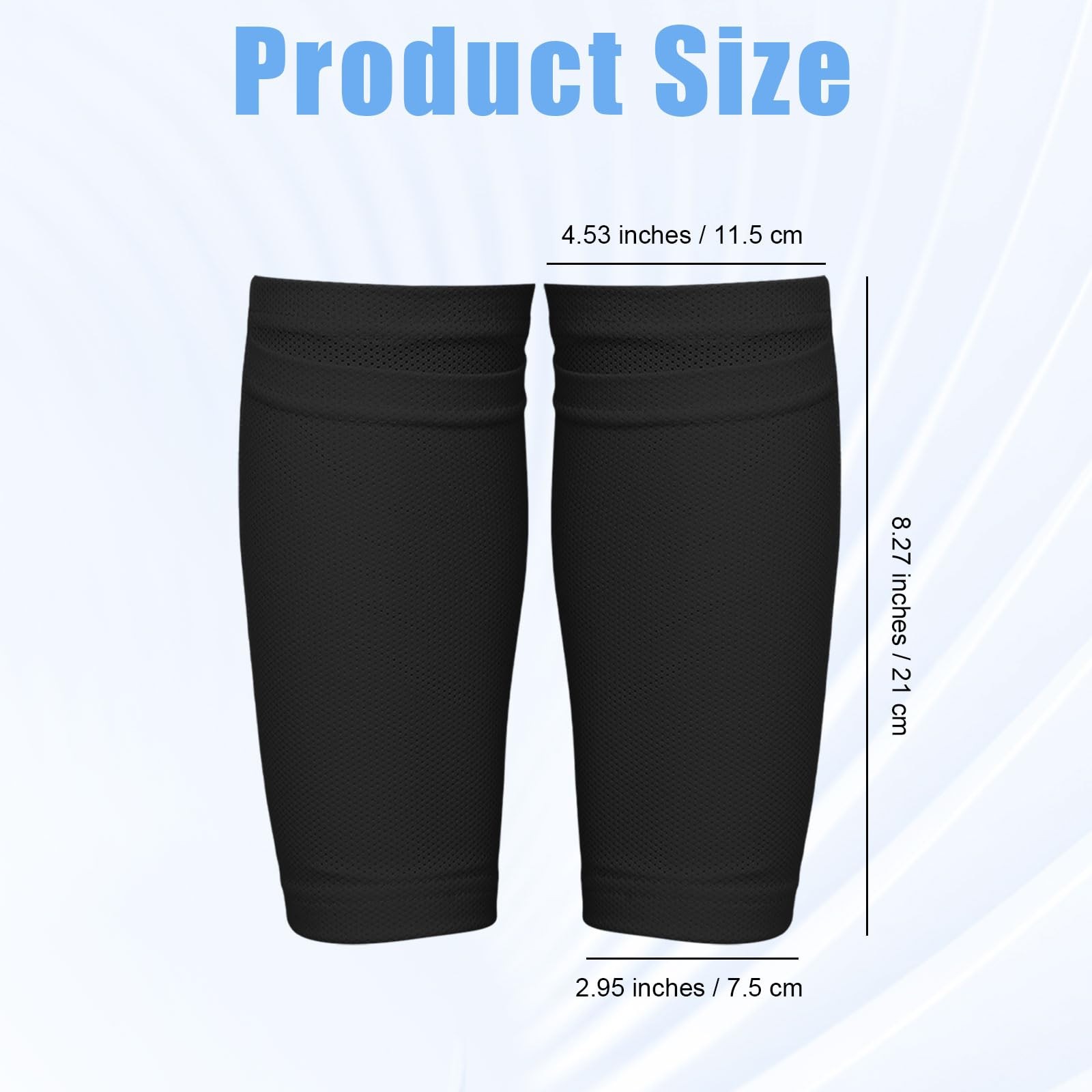 4Pack Double-Layer Soccer Shin Guard Sleeves with Pocket for Football Basketball