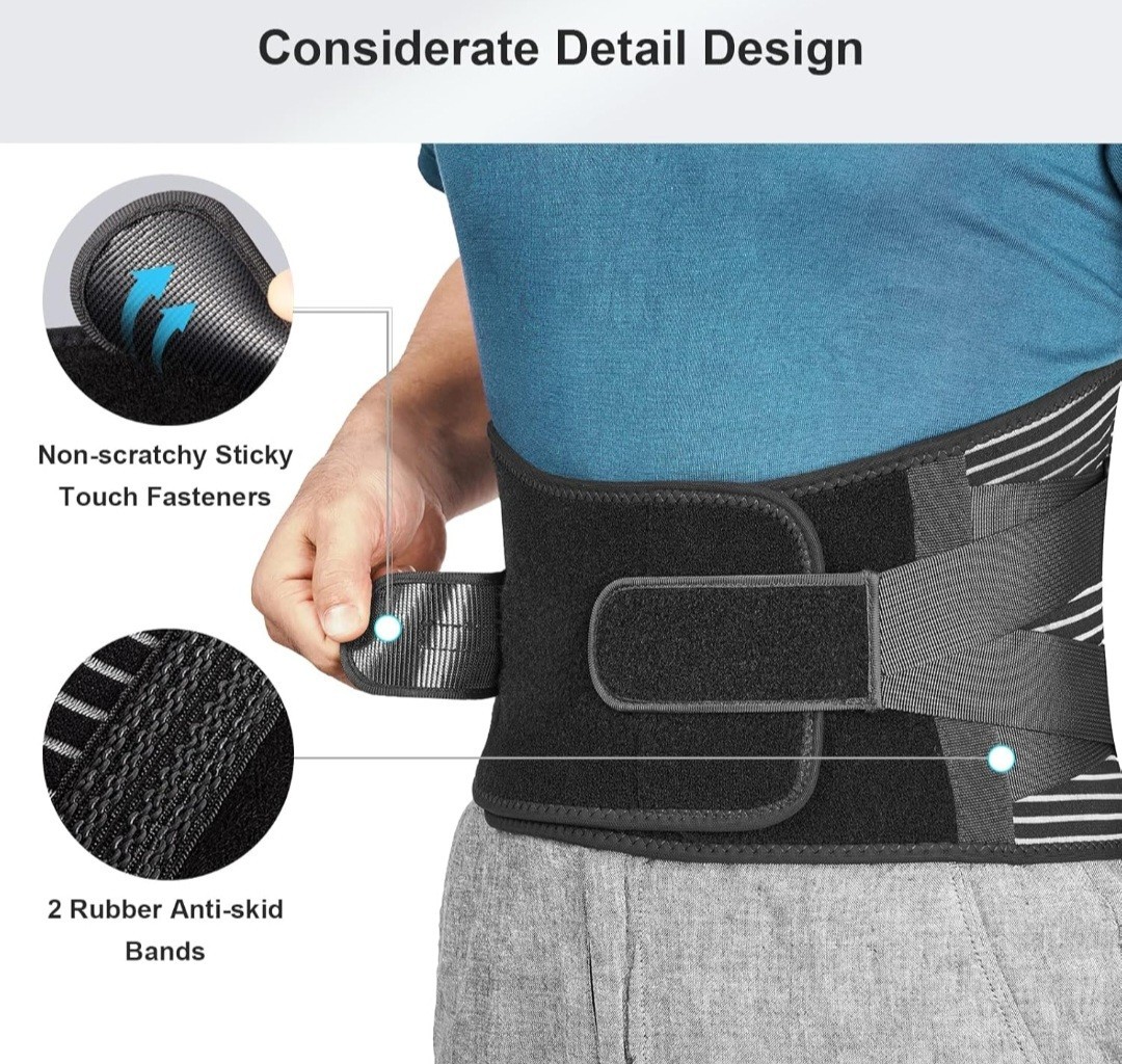 Back Support Lower Lumbar Support Brace Pain Relief Corset Belt Medium