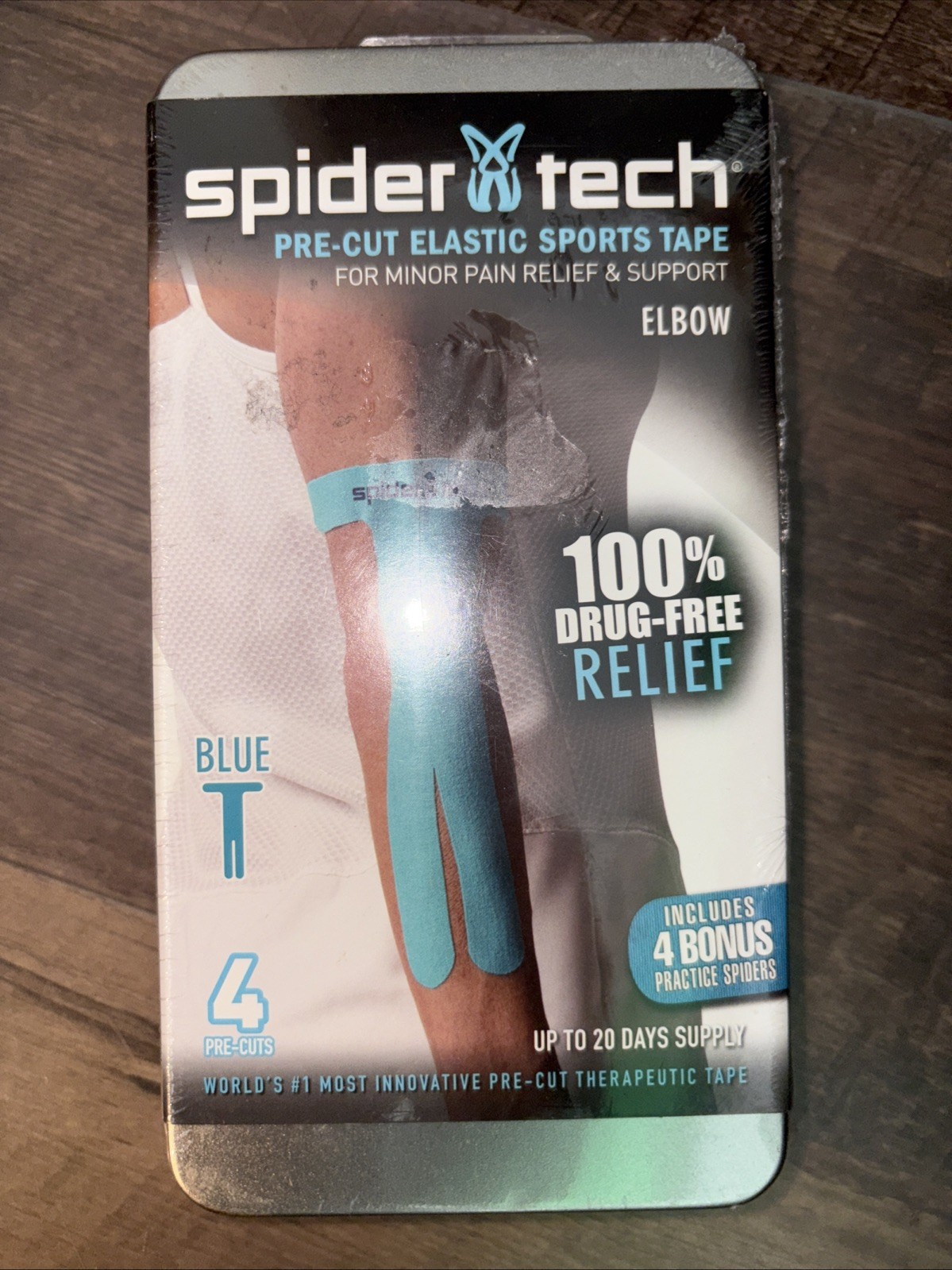 SpiderTech Pre-cut Kinesiology Elastic Sports Tape Pain Relief X-spider Elbow