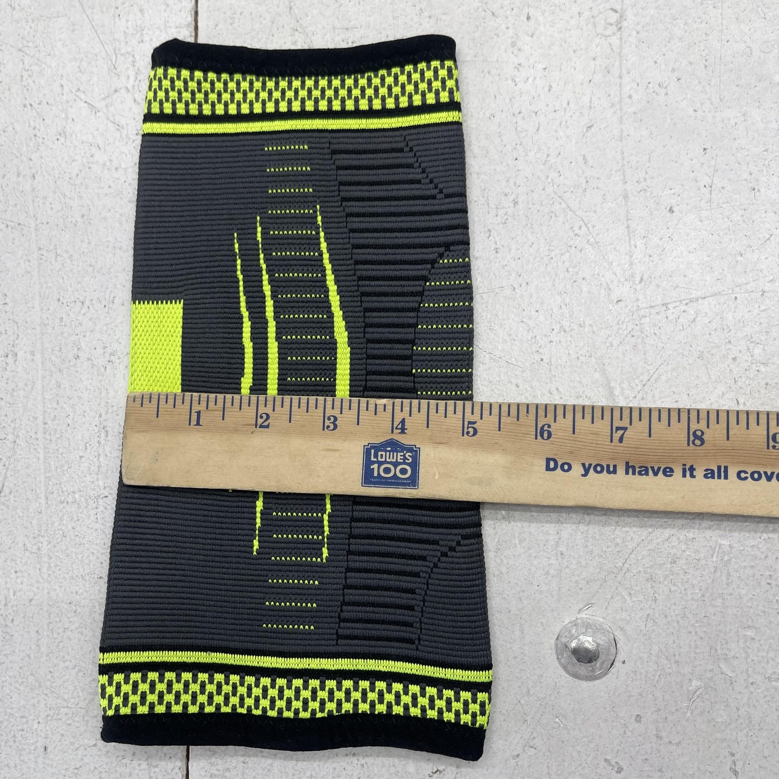 Compression Knee Sleeve One Size Black Neon Green Nylon Support Sports 6 Pack