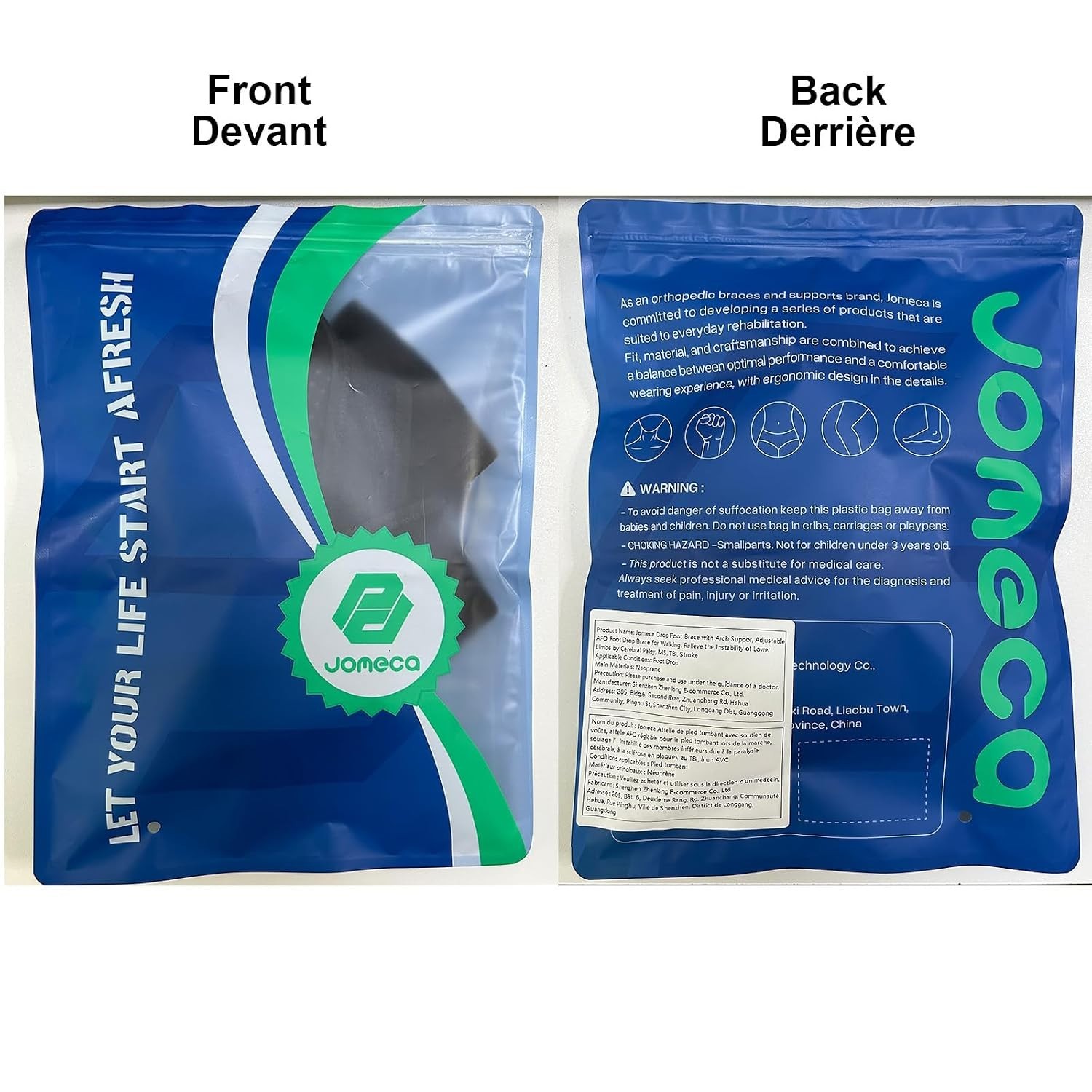 Drop Foot Brace with Arch Support – Medium