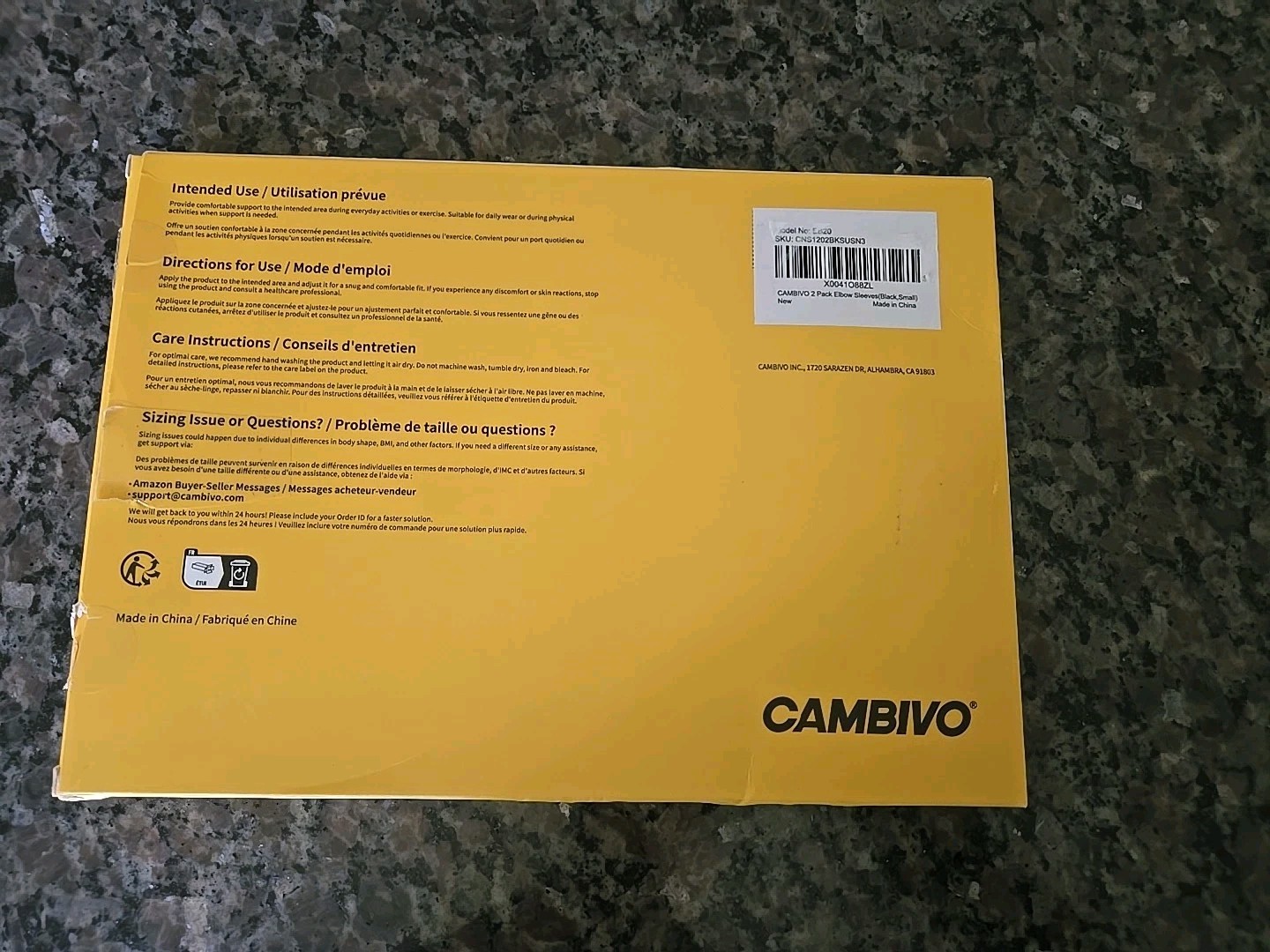 Cambivo Elbo Support 2 Pack SMALL black
