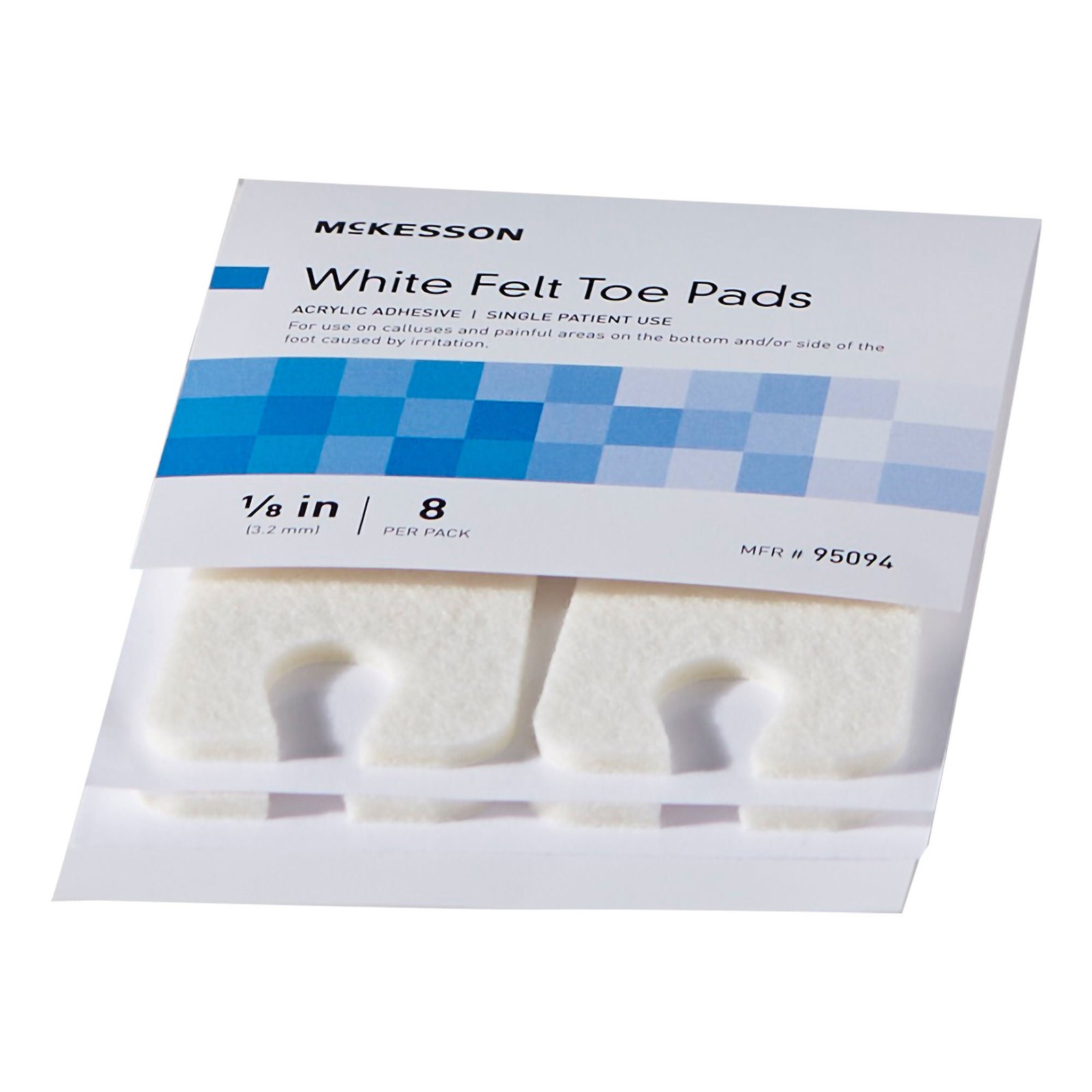 McKesson Pedi-Pads White Callus Pad Adhesive for the Foot 95094 8 Ct