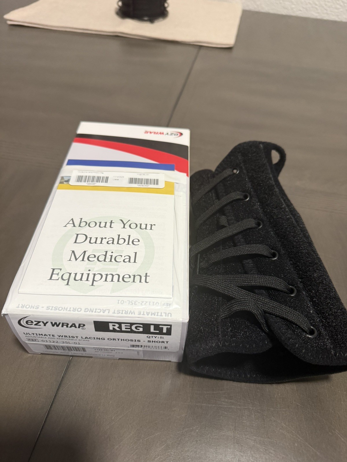 EZY Wrap Ultimate Wrist Lacing Orthosis Short Reg LT – Black ***FREE SHIPPING***
