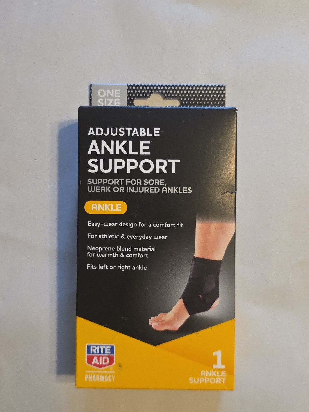Ankle Support with Adjustable Strap Compression Open Heel One size fits most