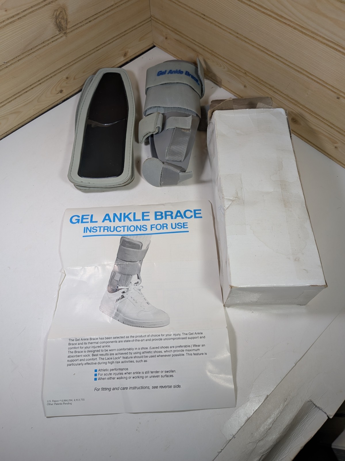 Vintage Bird & Cronin 10″ Gel Left Ankle Brace With Optional Hot & Cold Therapy