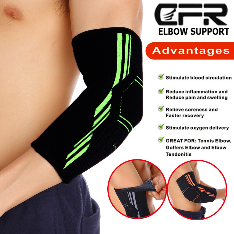 Compression Elbow Support Brace Sleeve Arm Arthritis Wrap Bandage Tennis Sports