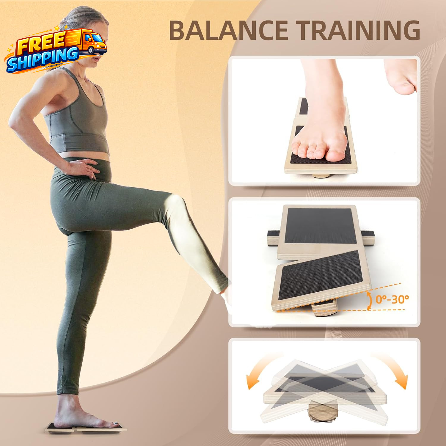 CINWELLER Ankle Strengthener Exerciser for Sprained Single Foot Balance Board…