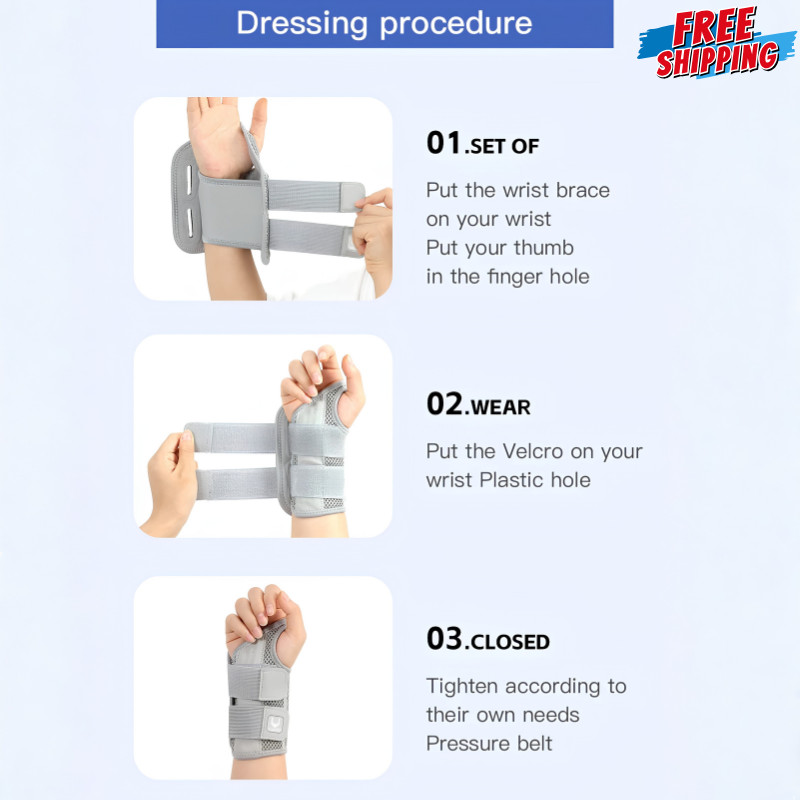 Wrist Brace for Carpal Tunnel Adjustable Splint Left Right Hand Support Brace