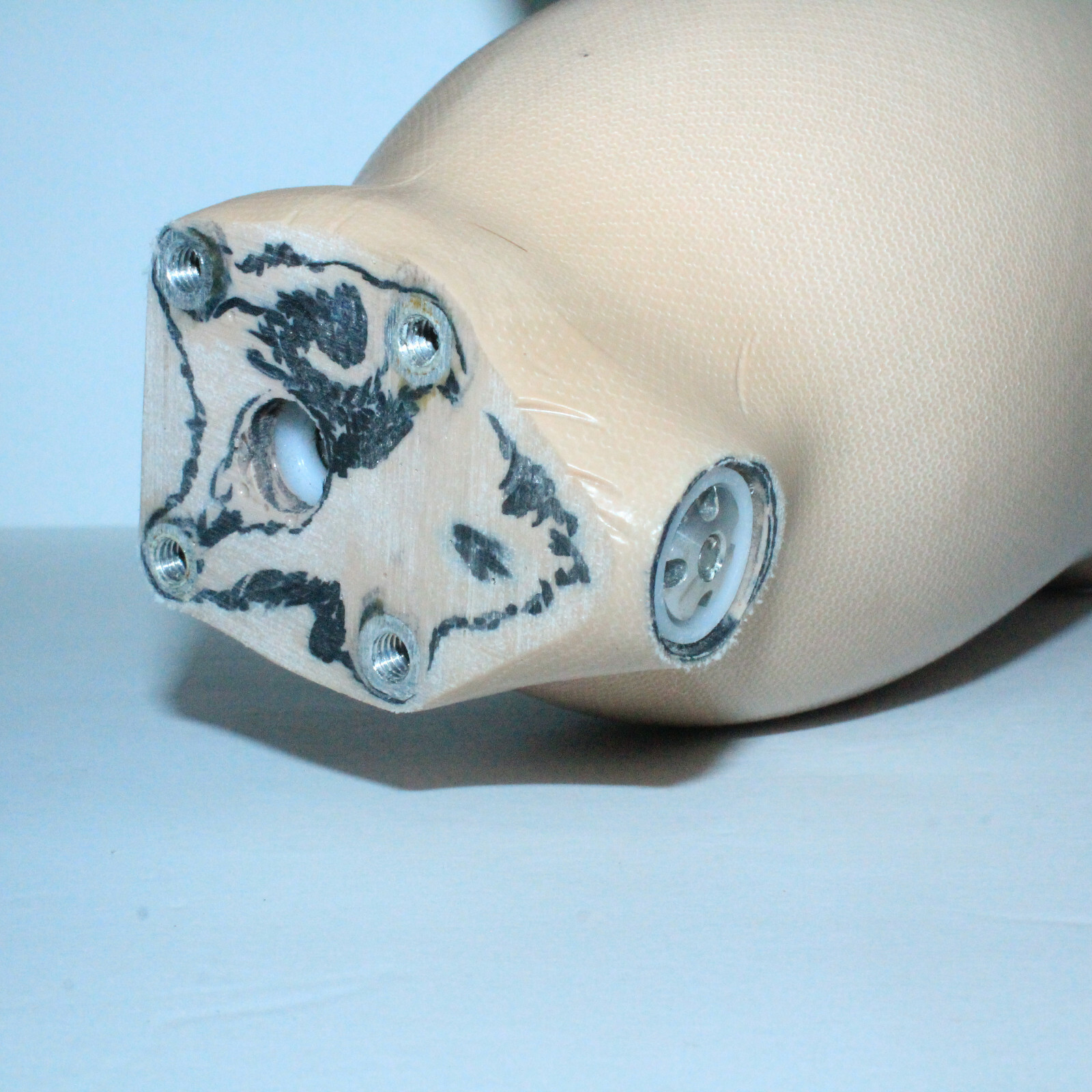 STUNNING CLEAN ABOVE-KNEE PROSTHETIC THIGH SOCKET PUSH-LOCK ADAPTER BASE+ SLEEVE