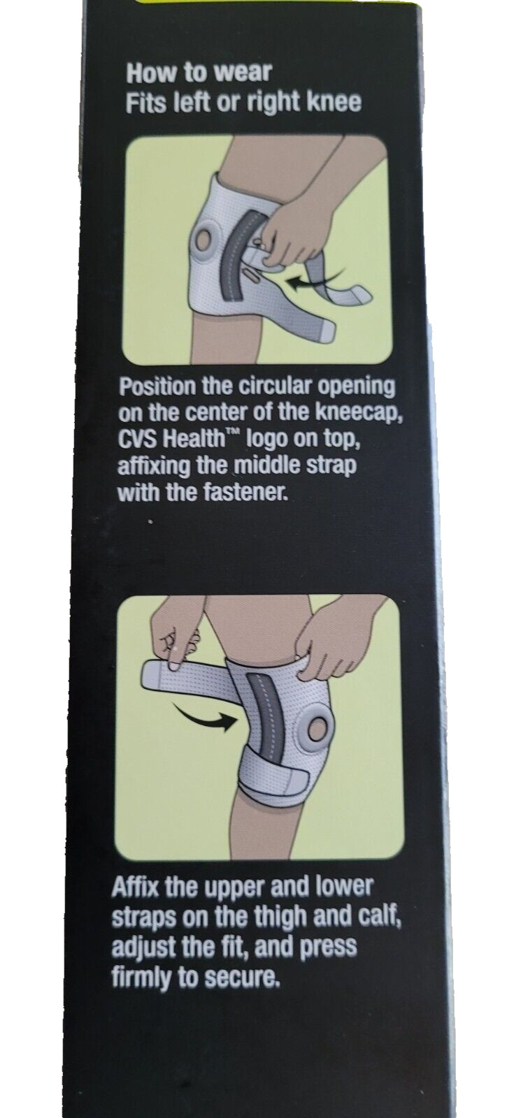 CVS Health Moderate Support 3 Adjustable Straps Knee Stabilizer One Size Grey