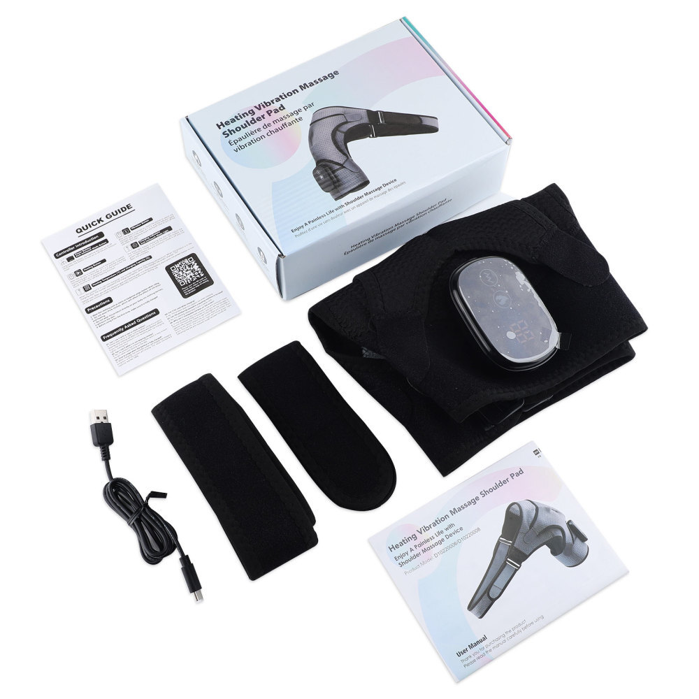 Electric Heating Vibration Shoulder Brace Joint Pain Relief Massager Wrap Strap