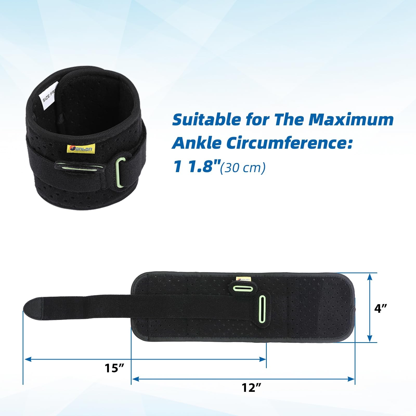 Ankle Support Drop Foot Brace Adjustable Wrap Compression for Walking Lifting