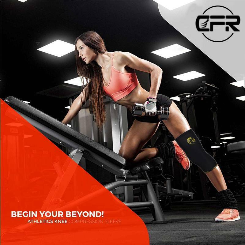 Long Leg Compression Sleeves Warm High Knee Brace Stretch Sports Gym Men Women