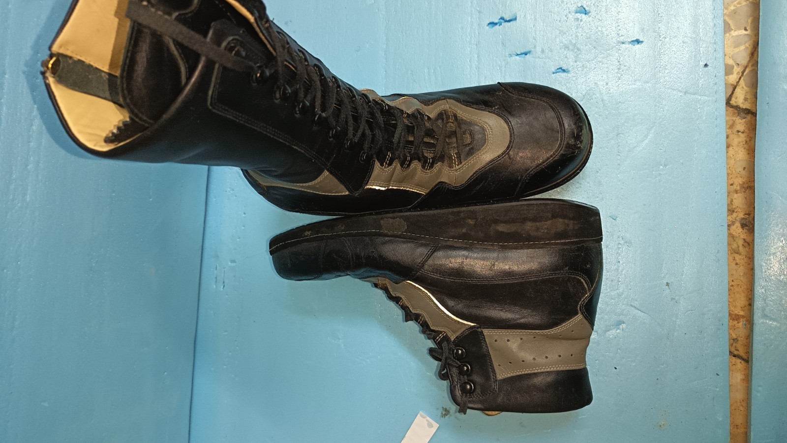 Herzer German Custom Orthopedic Boot Black Leather Vibram Sole Amputee High R