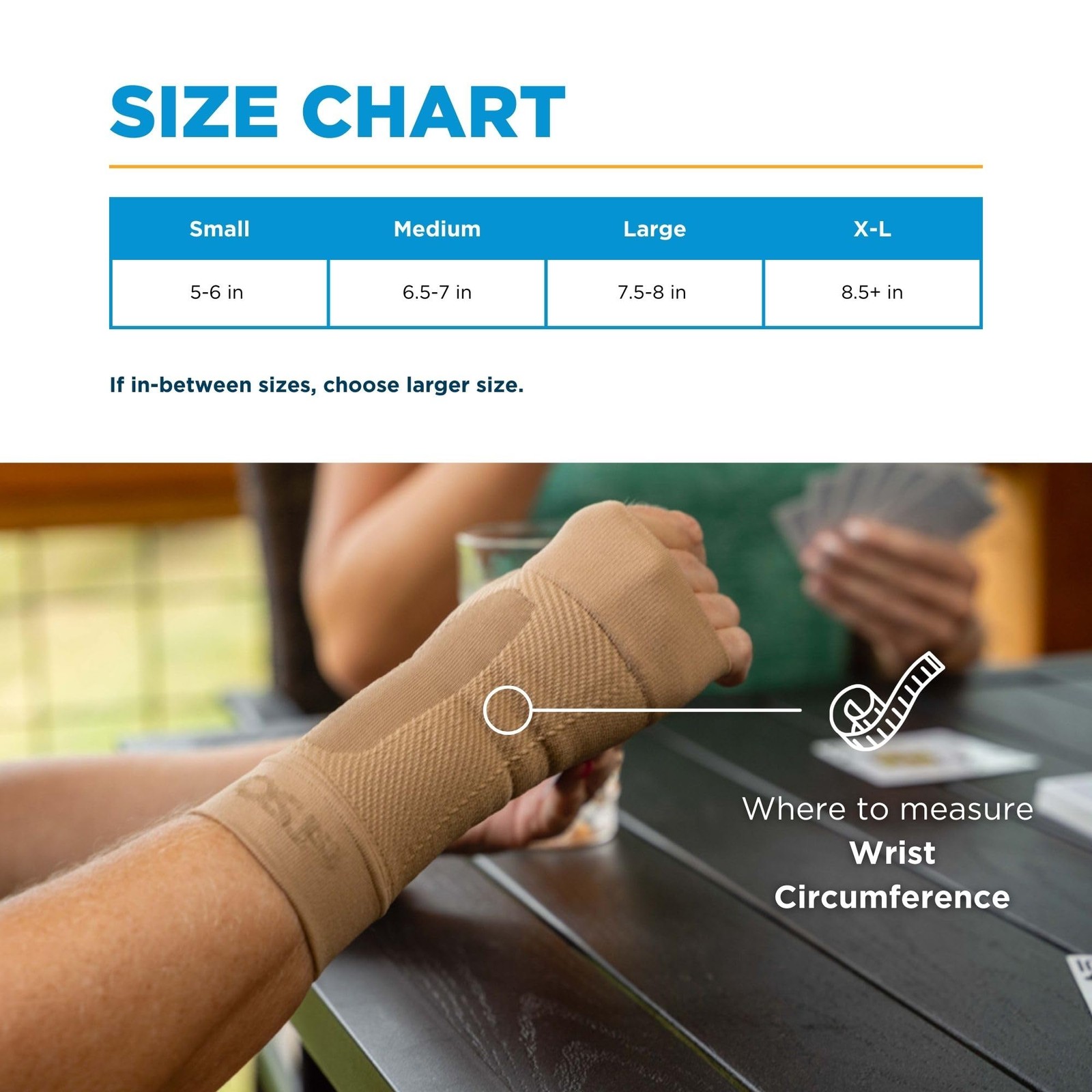 OrthoSleeve WS6 Compression Wrist Sleeve/Carpal Tunnel Wrist Brace, Supports