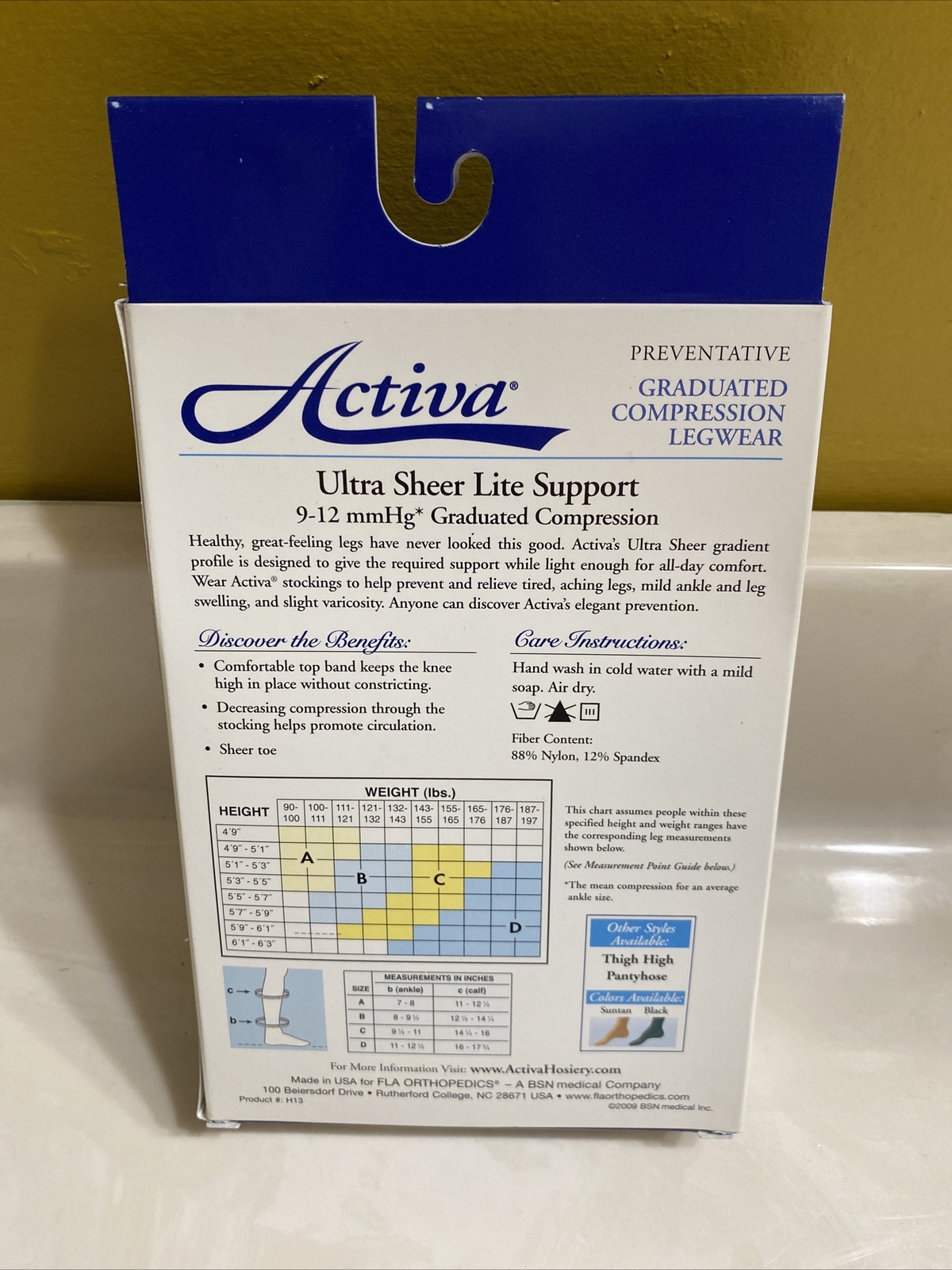 Activa UltraSheer Knee High CT 9-12mmHg Suntan Size A