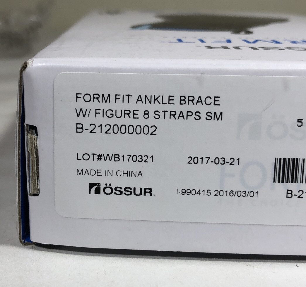 Ankle Brace Small with Figure 8 Straps Breathable Ossur Form Fit Open Box