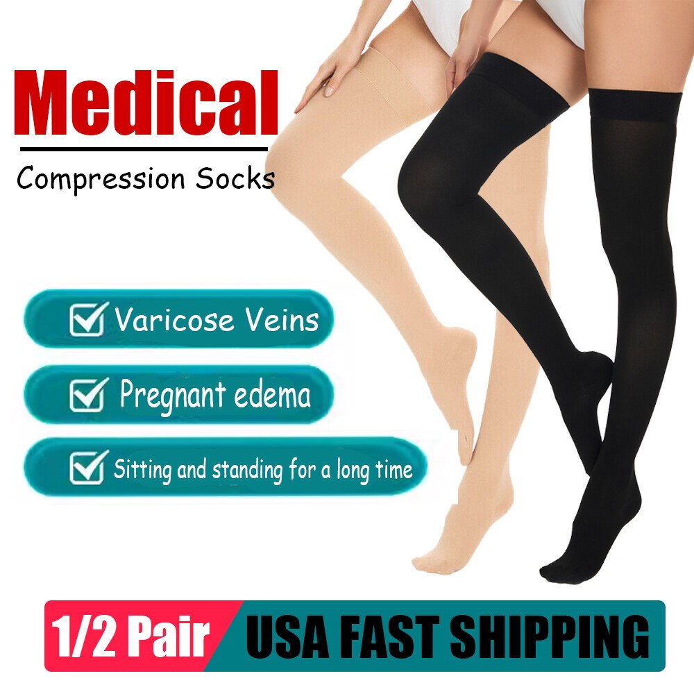 Extra Long Compression Socks Thigh High Over the Knee High Plus Size Stockings