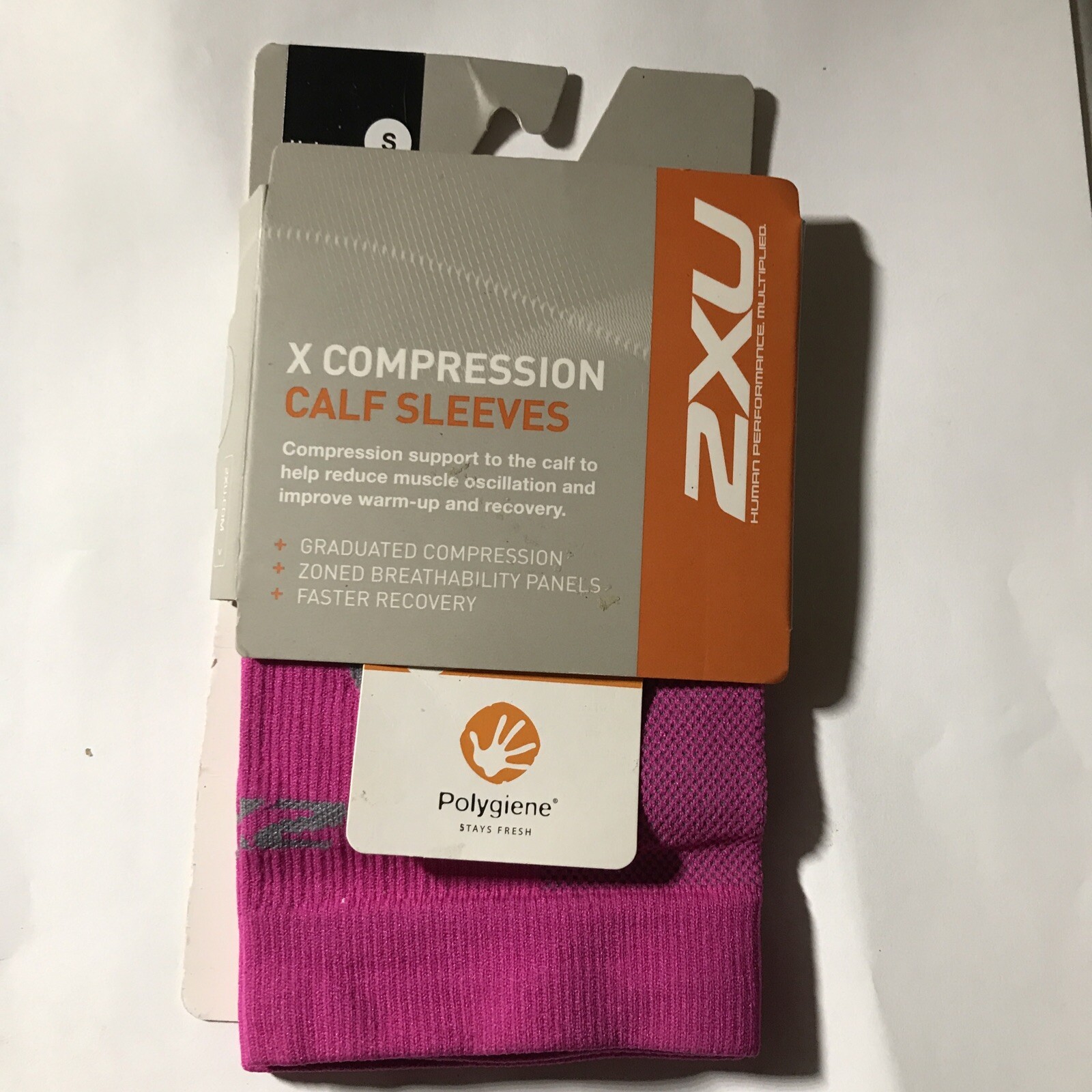 2XU X Compression Calf Sleeves Magenta/grey Small Unisex