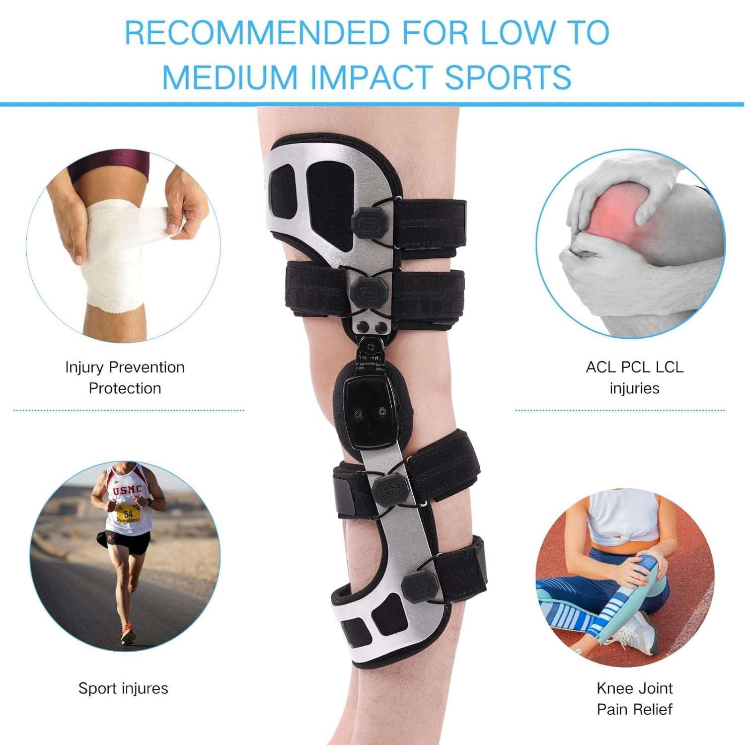 Dual Unloader Knee Brace for ACL, PCL, Osteoarthritis & Meniscus Support