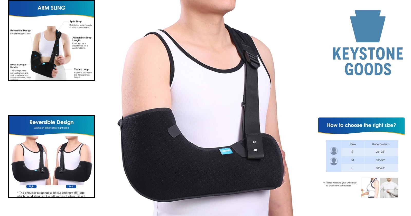 Small Medical Support Arm Sling for Shoulder Injury & Rotator Cuff