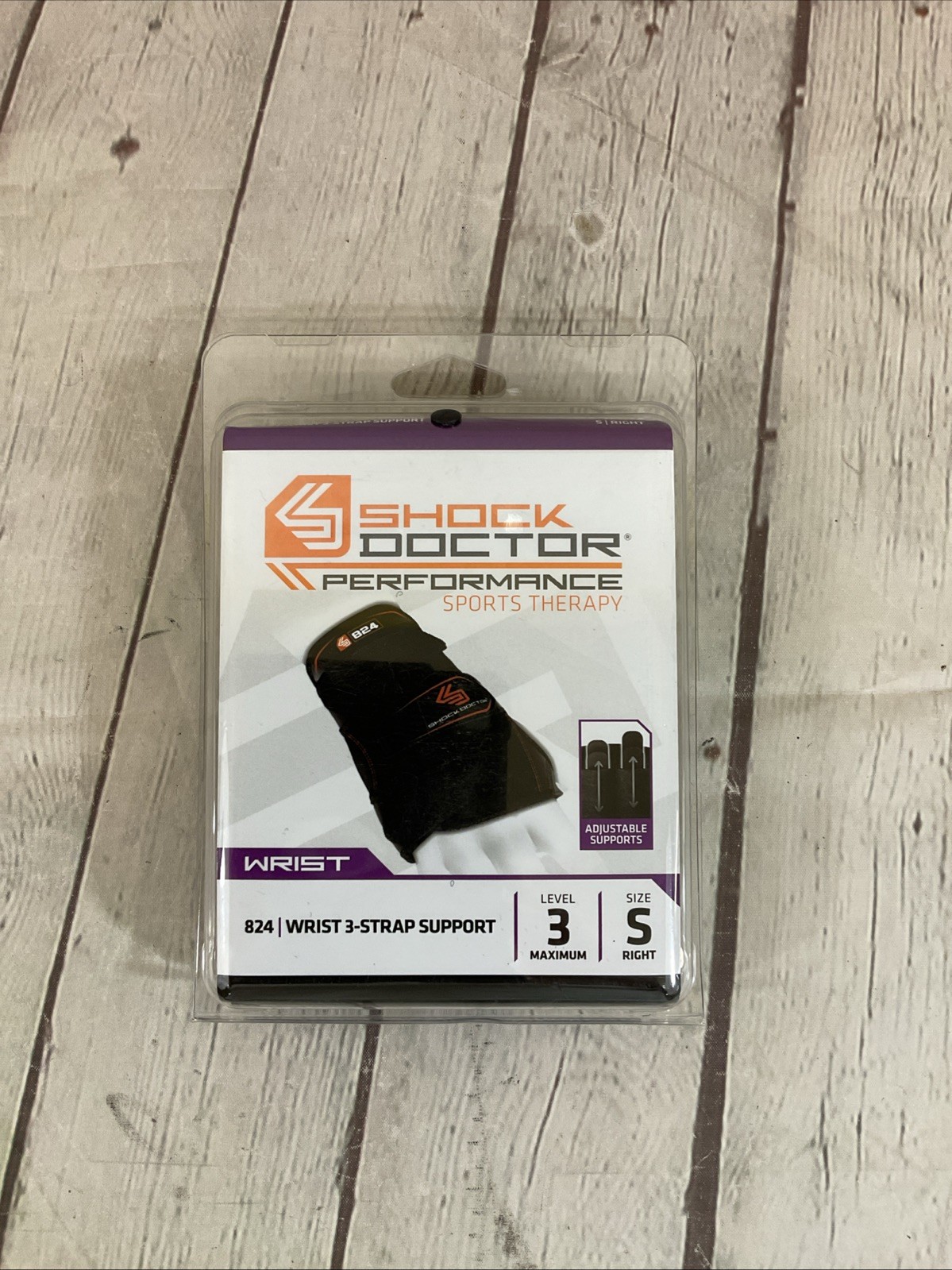 Shock Doctor 824-01-32R Level 3 Right-Handed Wrist 3-Strap Support S Small