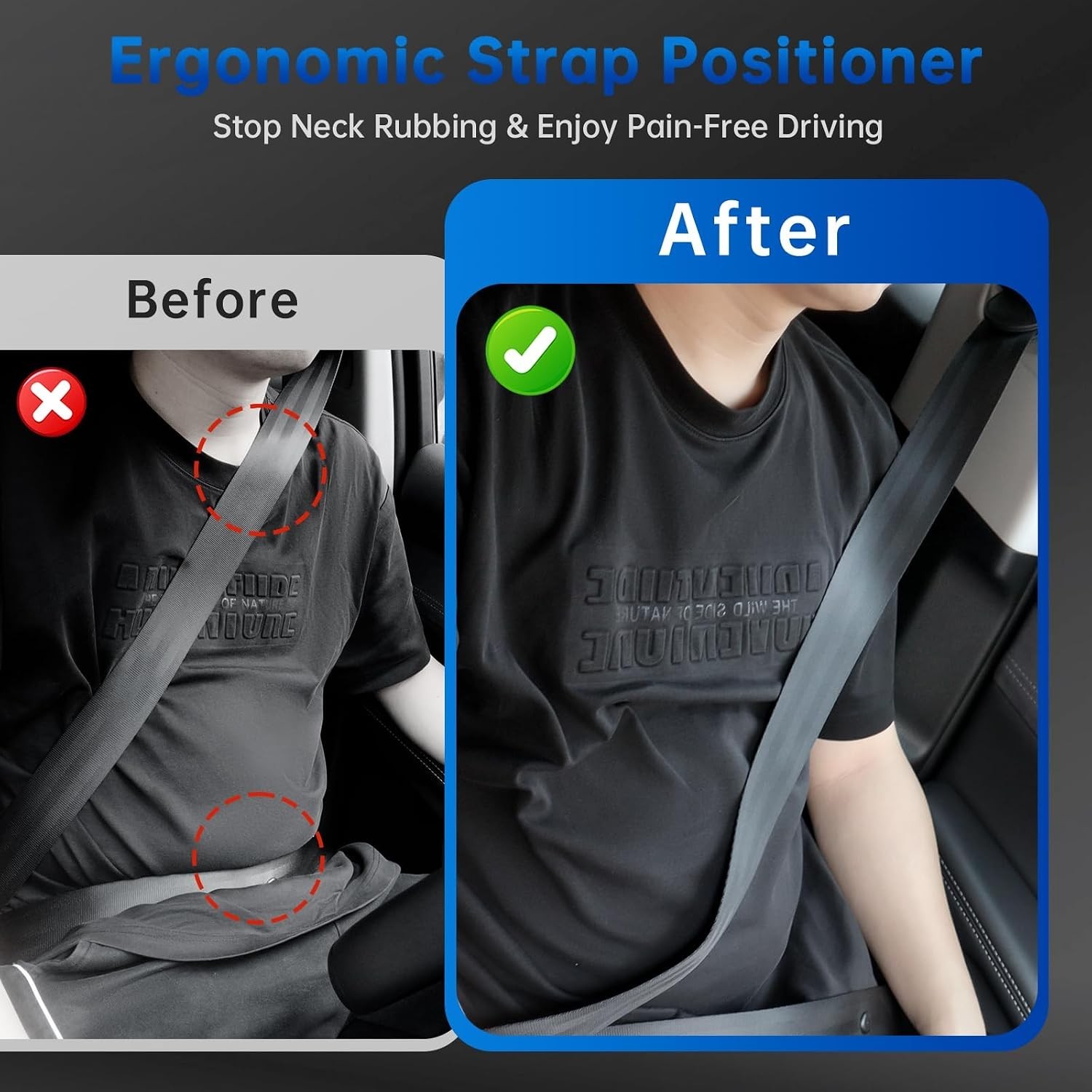 Magnetic Belt Clip Adjuster Shoulder Strap Positioners Relieves Neck & Should…