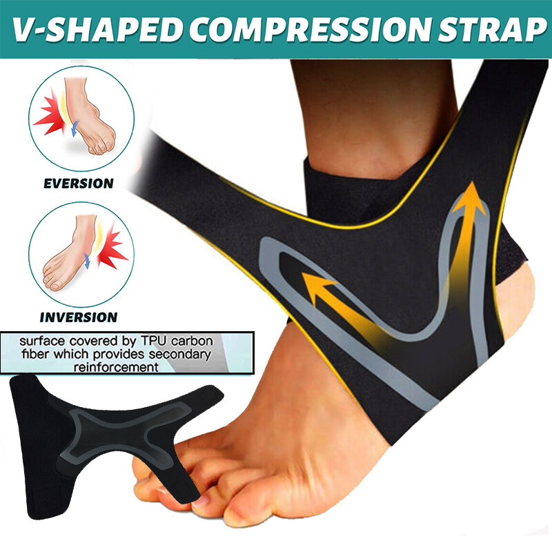 Left&Right Ankle Brace Support Compression Sleeve Pain Relief Plantar Fasciitis