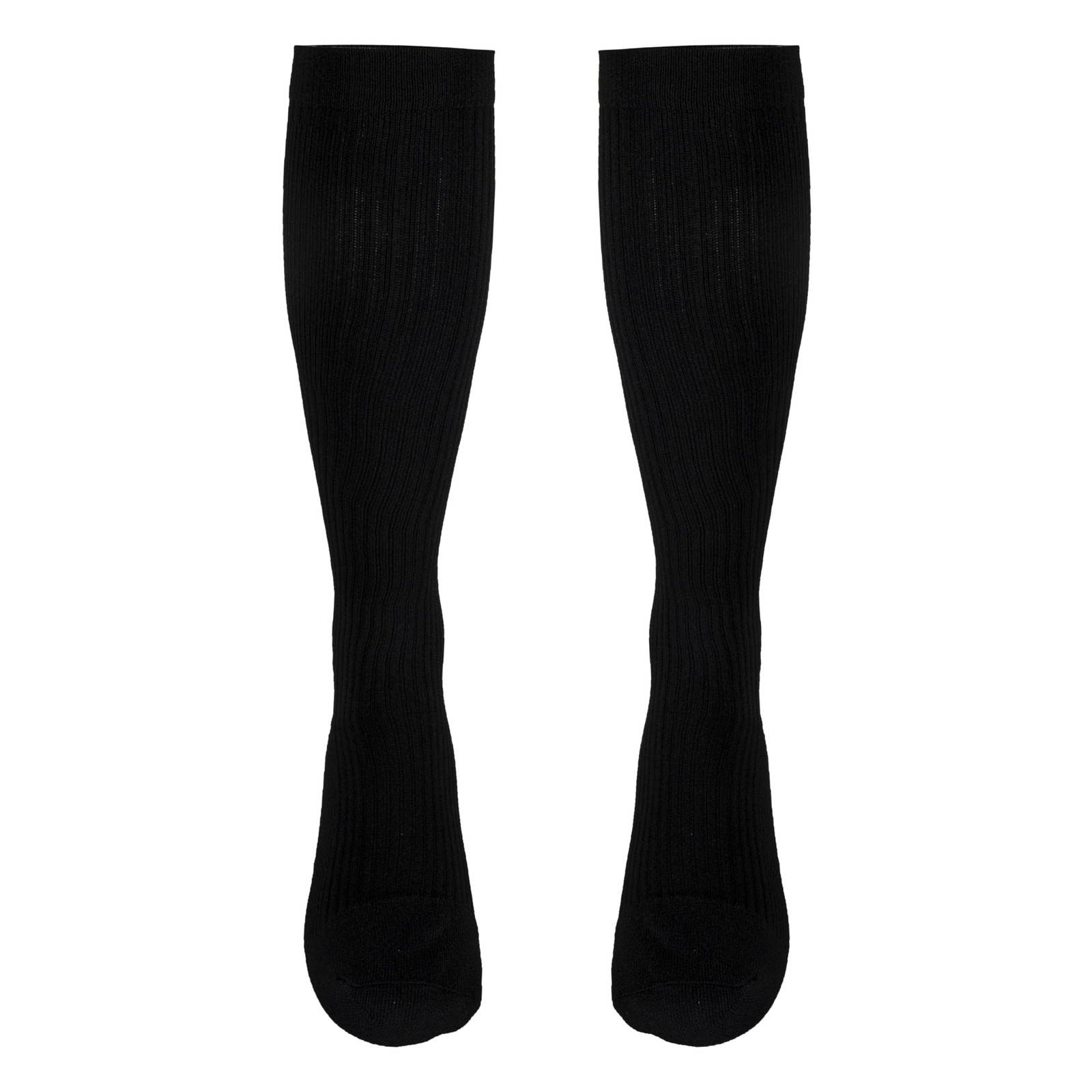 Large Black 2030 mmHg Compression Socks Support Men Padded Cushion Knee High