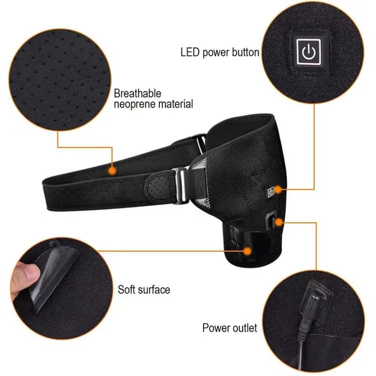 Shoulder Heating Pad USB Heated Shoulder Wrap with 3 Heat Settings Adjustable…