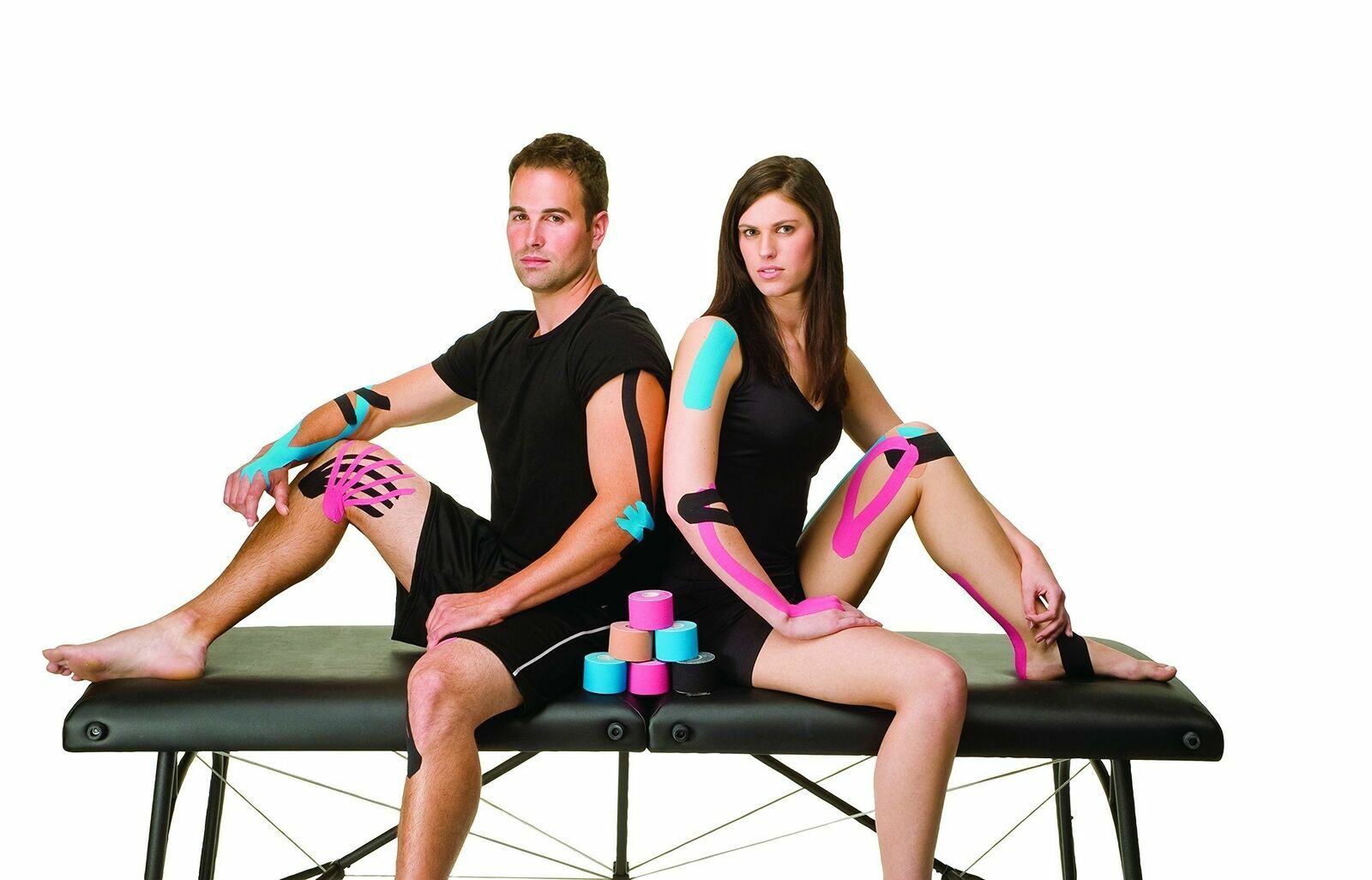 Mueller Sports Medicine Kinesiology Tape Pre-Cut Strips, Blue, 20 Strips 2×9.75