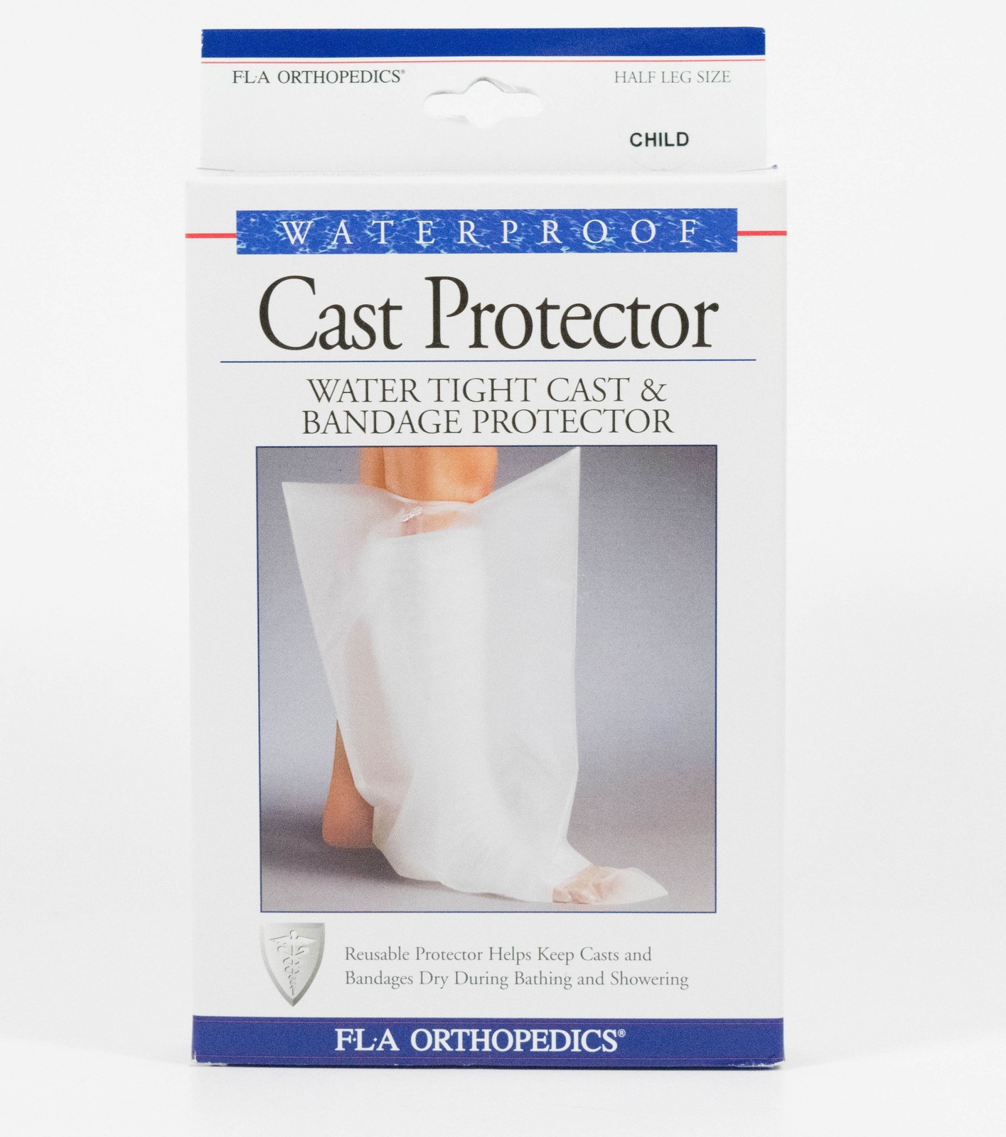 FLA Orthopedics Waterproof Cast Protector CHILD Half Leg Size Bathing Showering