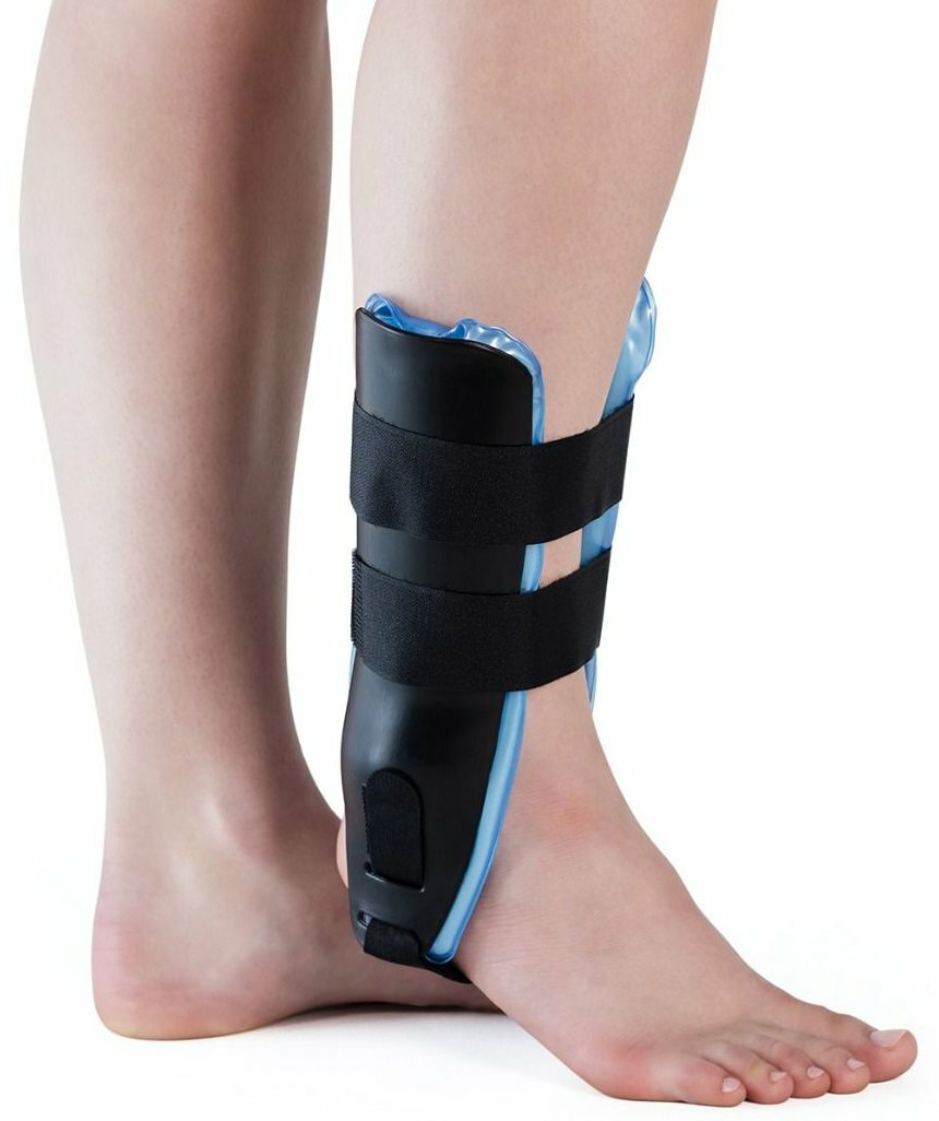 Powerstep Air Stirrup Stability Support Ankle Brace with Air Bladder – Black
