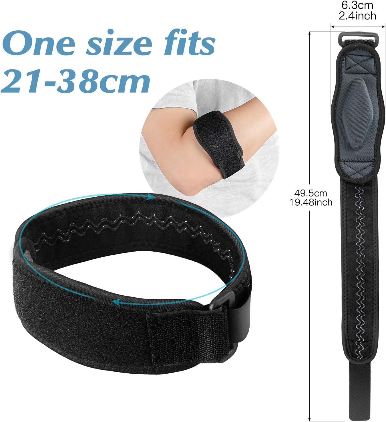 Elbow Brace for Tennis Golfers Elbow, Elbow Strap for Men & Women | Pain Relief,