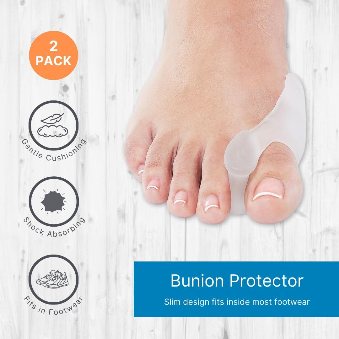 4 Pcs Gel Big Toe Bunion Guards Toe Spreaders Pain Relief Crooked Overlapping