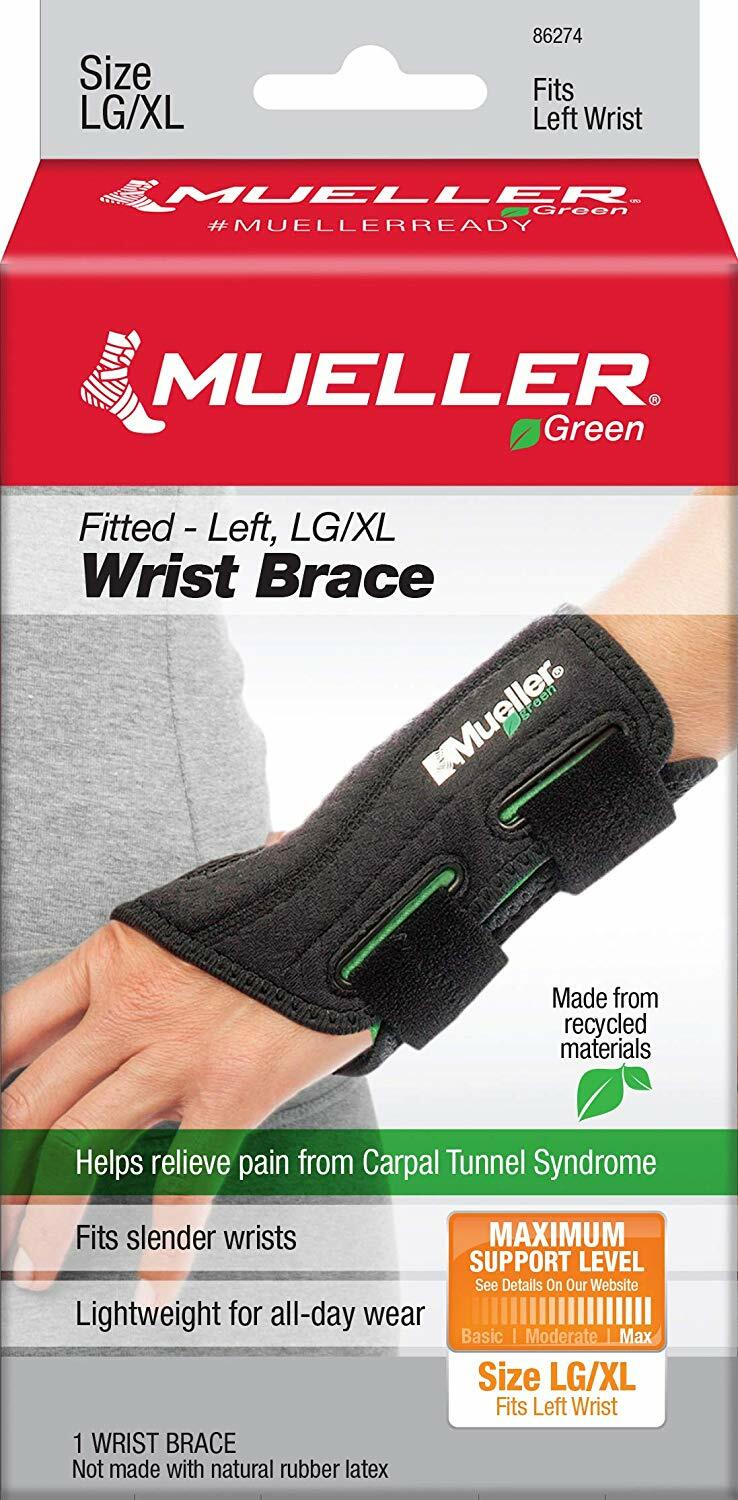 Mueller Fitted Wrist Brace Green Line – Fitted Wrist Brace