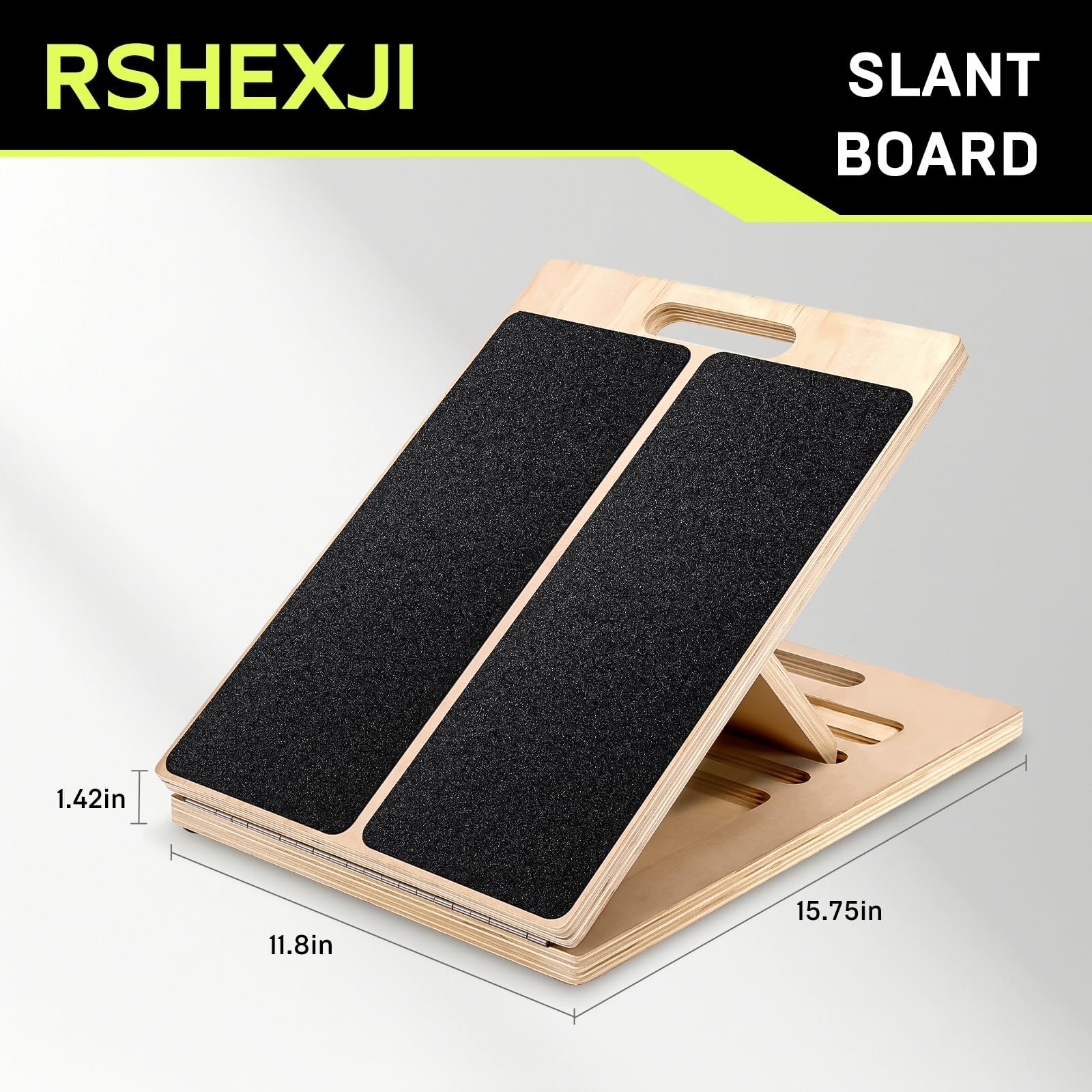 Wooden Slant Board for Calf 15.5″ x 13.3″, Wood-basic Incline