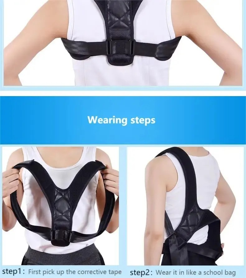 Adjustable Posture Corrector Back Shoulder Support Correct Brace Belt Men Women