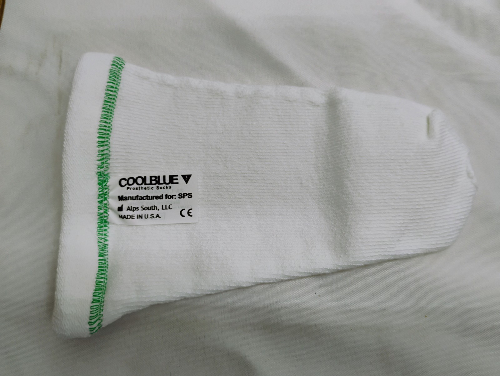 Cool Blue 3 Ply Prosthetic Sock w/ sewnHole Size 1, 2 Length 8-12 Model CB3HMSH2
