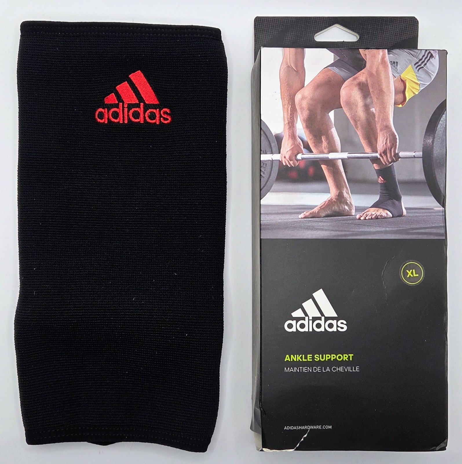 Adidas Ankle Support Brace Size XL ExtraLarge Black Adjustable Compression NEW