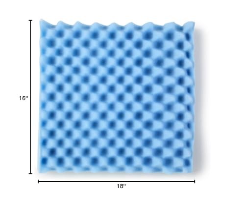 McKesson Wheelchair Foam Seat Cushion, 18 in x 16 x 3 in, 1 1 Count, Blue
