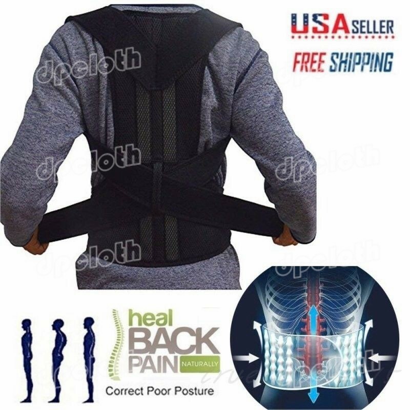 Heavy Duty Lift Lumbar Lower Back Waist Support Belt Brace Suspenders for Work