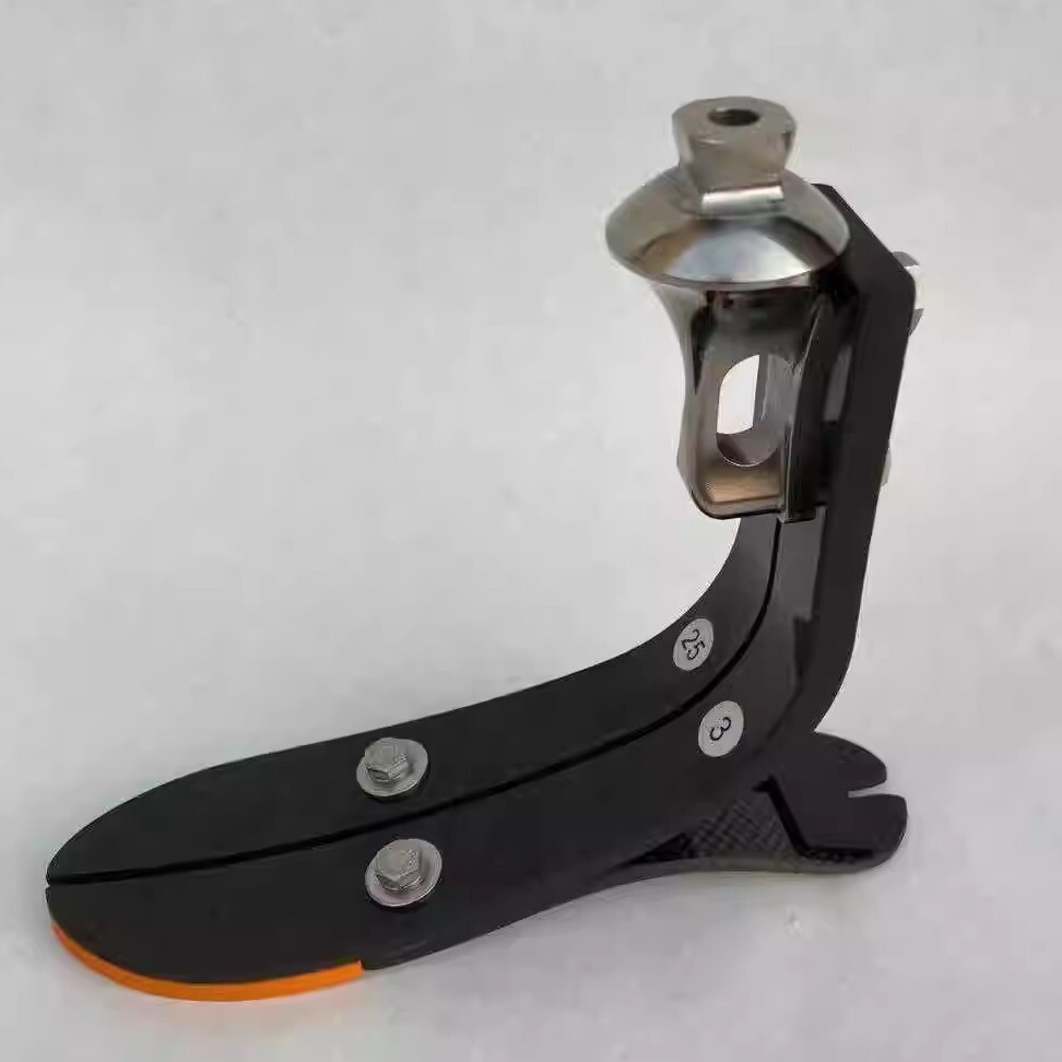 Carbon Fiber Prosthetic Foot Kit w/ Shell, Sock & Forefoot Pad 22-28cm L/R