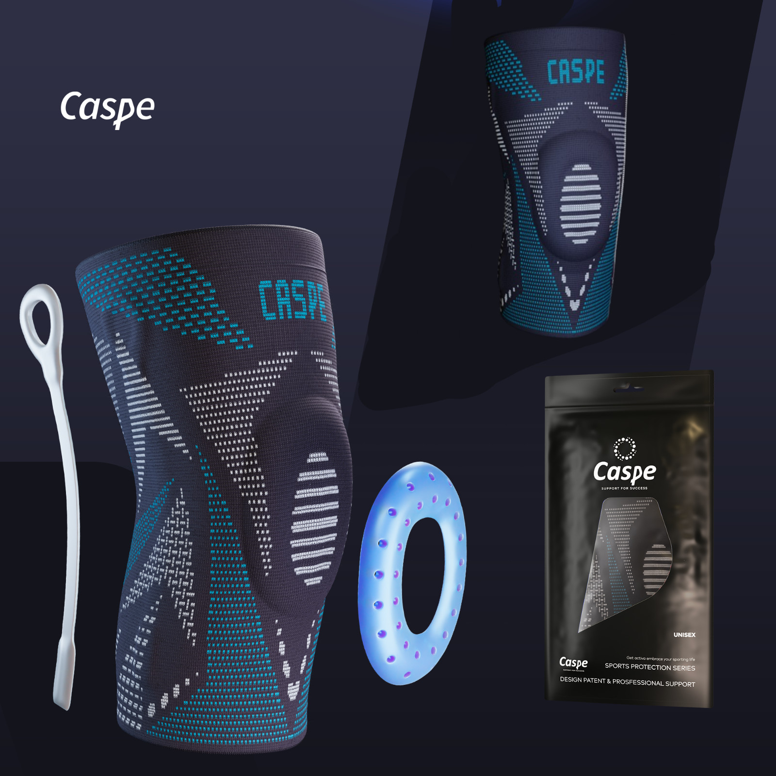 2 Pack Knee Brace Compression Support Sport Joint Injury Pain Arthritis Relief