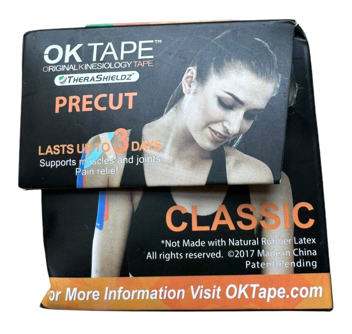 Kinesiology Tape – OK Tape 2″ x 16′ Classic Precut – Blue – 20 Count – Ex: 4/27