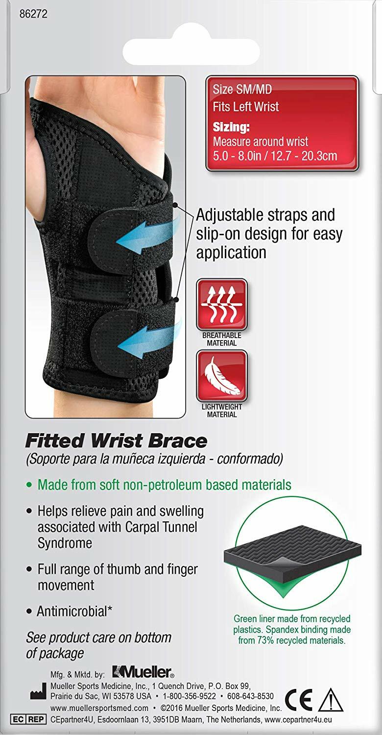 Mueller Fitted Wrist Brace Green Line – Fitted Wrist Brace