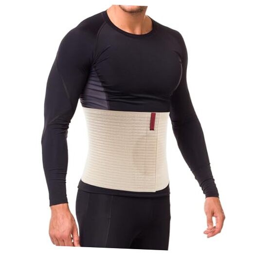 Premium Umbilical Hernia Belt for Men and Plus Size 3XL (up to 52″) Beige
