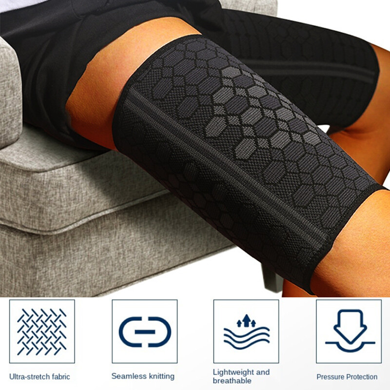 Thigh Wrap Support Hamstring Compression Leg Brace Sleeve Adjustable Sport