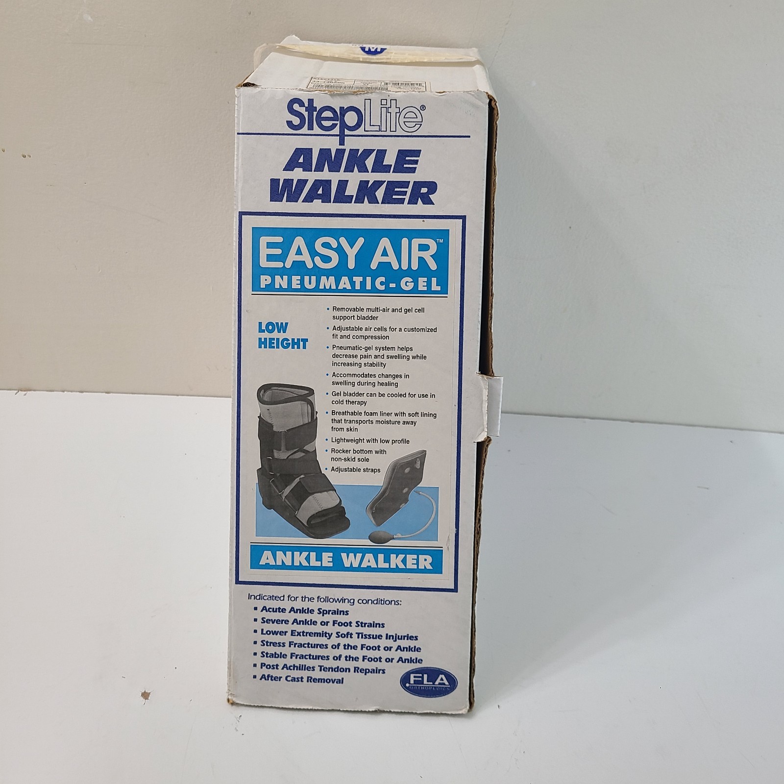 Steplite Easy Air Pneumatic Ankle Walker Brace & Post-Op Shoe Black Beige Medium